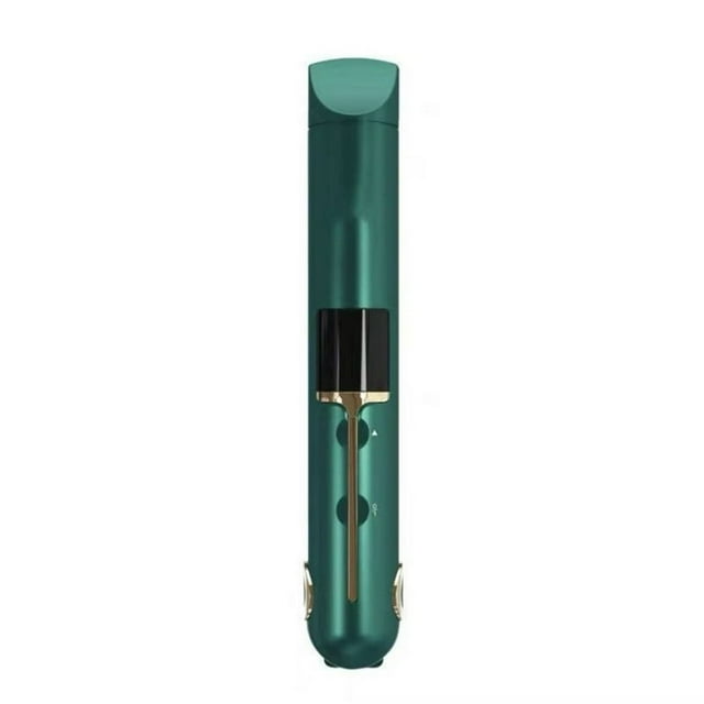 Cordless Hair Straightener Curler Fast Heating Thermal Flat Iron (Green)
