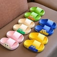 thumbnail image 5 of TOWED22 Kids Lightweight Soft EVA Non-Slip Slides Slippers Open Toe Comfy Sandals for Toddler Boys Girls Children Bathroom Shower Summer Pool Beach Slippers(Green,11), 5 of 5