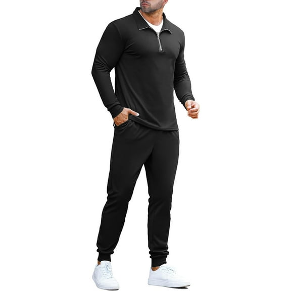 RPOVIG Men's Velvet Tracksuit Hoodie Drawstring Sweatsuit Sets Casual Outfits 2 Piece ，Sizes S-3XL