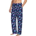 thumbnail image 2 of Daiia Skull flower funny Men's Sleep Pant with Pockets and Drawstring,Pajama Pants-Medium, 2 of 9