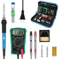 thumbnail image 1 of Labymos 60W Digital 200-450℃ Temperature Adjustable Soldering Iron Kit Electric Multimeter Desoldering Pump Professional Welding, 1 of 6