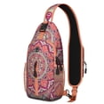 thumbnail image 1 of Ethnic Mandala Sling Backpack with Mystic Zen Pattern, Lightweight Durable Crossbody Daypack, Adjustable Strap, Multiple Compartments for Outdoor Use and Travel, 1 of 6