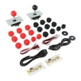 thumbnail image 3 of Kit de bricolaje para juego de Arcade de 2 jugadores Nikou con joystick de computadora USB rojo y negro, 3 of 15