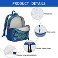 thumbnail image 4 of Vintage Print School Backpack - Waterproof Ergonomic Student Daypack with Adjustable Straps, 4 of 5