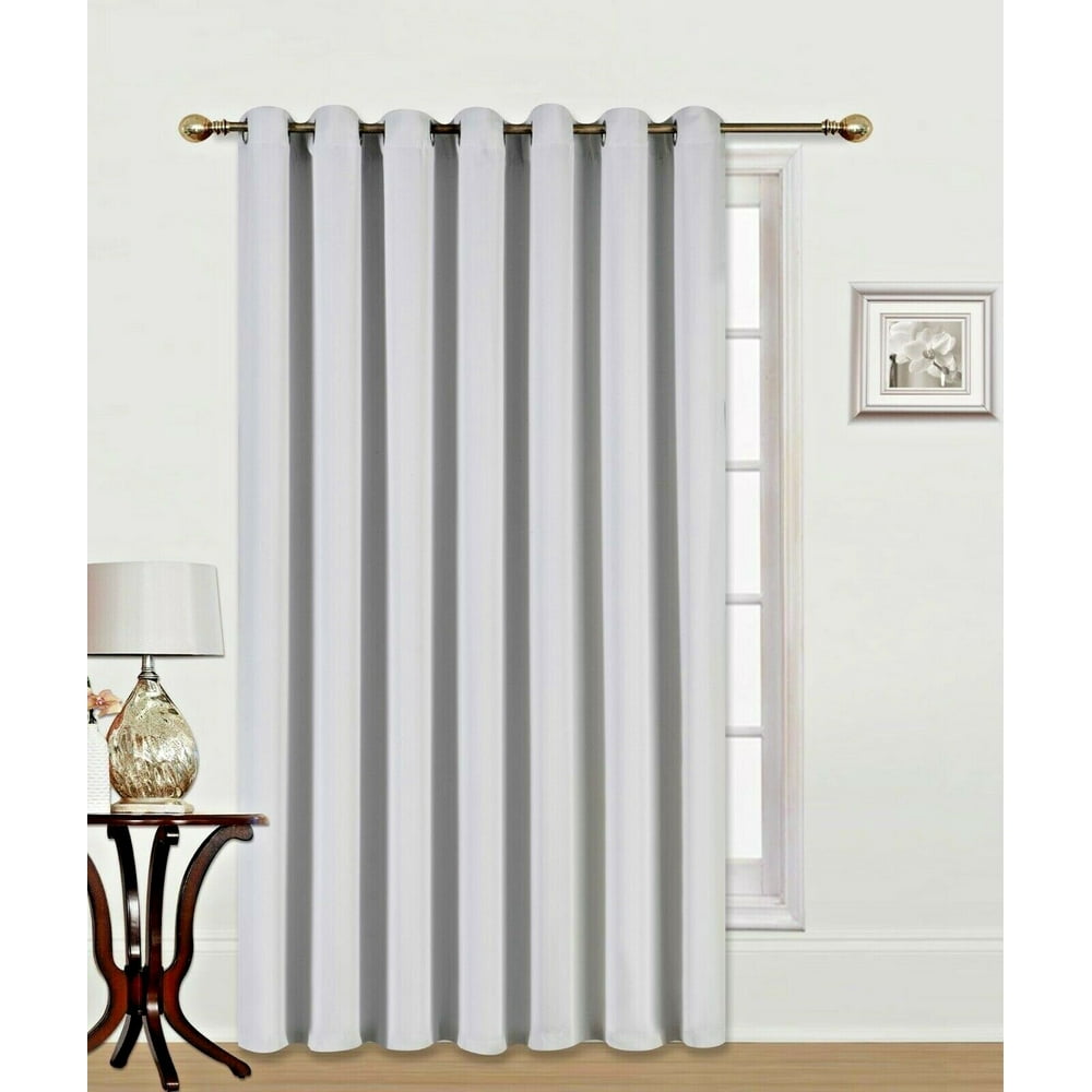 K100 THERMAL WHITE BLACKOUT PANEL 1PC PATIO DOOR WINDOW CURTAIN SLIDING