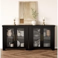 thumbnail image 7 of Sideboard Buffet Cabinet  with 2 Glass Doors,31.5” Wooden Accent Cabinet with Stylish Handles,Modern Storage Cabinets for Living Room, Entryway, Dining Room, Coffee Bar, 7 of 7