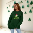 thumbnail image 5 of Sweatshirt for Women Christmas Long Sleeve Christmas Tree Graphic 2025 Funny Cute Xmas Crewneck Pullover Dark Green XXL, 5 of 5
