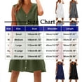 thumbnail image 2 of Hot Days, Bold Styles SMihono Womens Shirt Dresses Midi Length Sleeveless V Neck Dress Casual Button Down Shirt Dress Summer Loose Dresses Navy S, 2 of 6