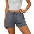 thumbnail image 2 of CHEEREAM Womens Athletic Shorts Hiking Lounge Workout Running Drawstring Bottom Elastic Waisted Comfy Shorts with Pockets Loose Fit, 2 of 5