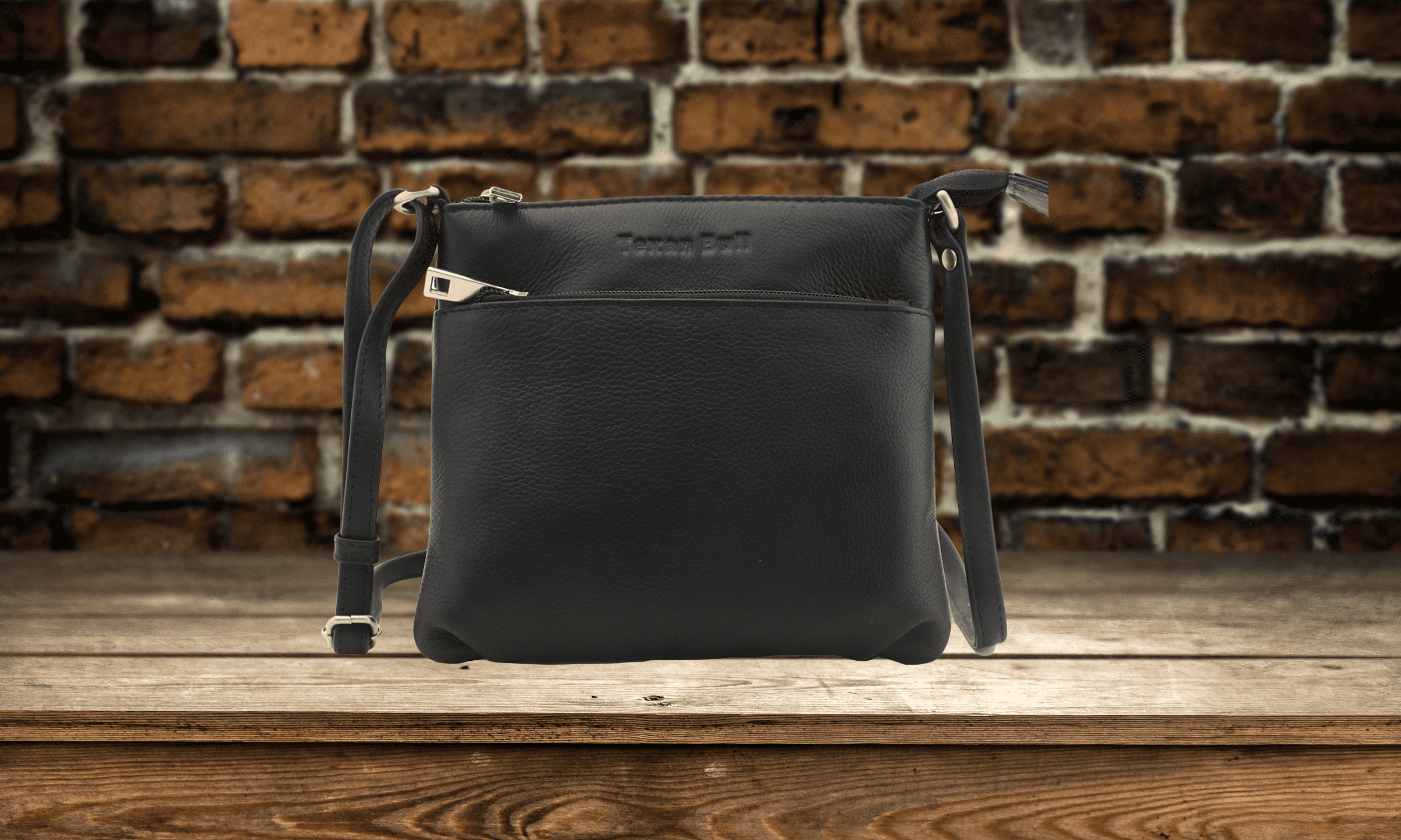 Texan Bull Leather Crossbody Bags For Women-Adjustable Shoulder Strap Women Purses Travel Handbags
