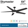 thumbnail image 5 of Minka Aire Skymaster 65" Coal Black LED Ceiling Fan with Remote Control, 5 of 7