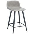 thumbnail image 6 of SAFAVIEH Asena Square Low Back Counter Stool, Grey/Black, 6 of 12