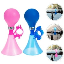 FRCOLOR 4pcs Multi-Function Bike Horns Bike Bugle Horn Manual Air Horn Decorative Small Squeeze Horn Colored Bike Handle Horn Bicycles Accessory