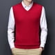 thumbnail image 2 of Chaleco exterior de punto de color sólido para otoño e invierno para hombre, suéter de punto informal de moda para hombre, 2 of 6
