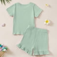 thumbnail image 4 of Baby Girl Clothes Toddler Baby Girls Clothes Outfits 2 Piece Cute Summer Short-sleeve Top and Pants, 4 of 4