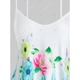 thumbnail image 3 of Tallas de flores de talla grande Tún sin mangas de correa cruzada cruzada Rosegal Camisetas sin mangas de talla grande, 3 of 5