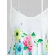 thumbnail image 3 of Tallas de flores de talla grande Tún sin mangas de correa cruzada cruzada Rosegal Camisetas sin mangas de talla grande, 3 of 5