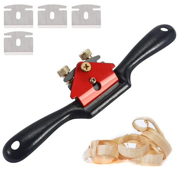 Plane Planer Wood Hand Planer, Woodworking Hand Tool, 9'' Adjustable Spokeshave Manual Planer With 4 Blades