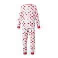 thumbnail image 3 of Rdhnmea Family Matching Valentine's Day Pajama Set Heart Print Long Sleeve Shirt Tops and Pants Valentines Sleepwear Holiday Pjs Outfits, 3 of 10