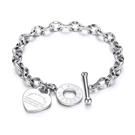 Titanium Stainless Steel Heart Charm