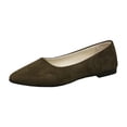 thumbnail image 2 of Women's Suede Ballet Flats,Pointed Toe Slip On Loafers with Soft Cushioned Insole,Elegant Lightweight Dressy Walking Shoes for Work Office Travel,Wide Width Friendly,Classic Pointy Toe,US Size: 5.5, 2 of 5