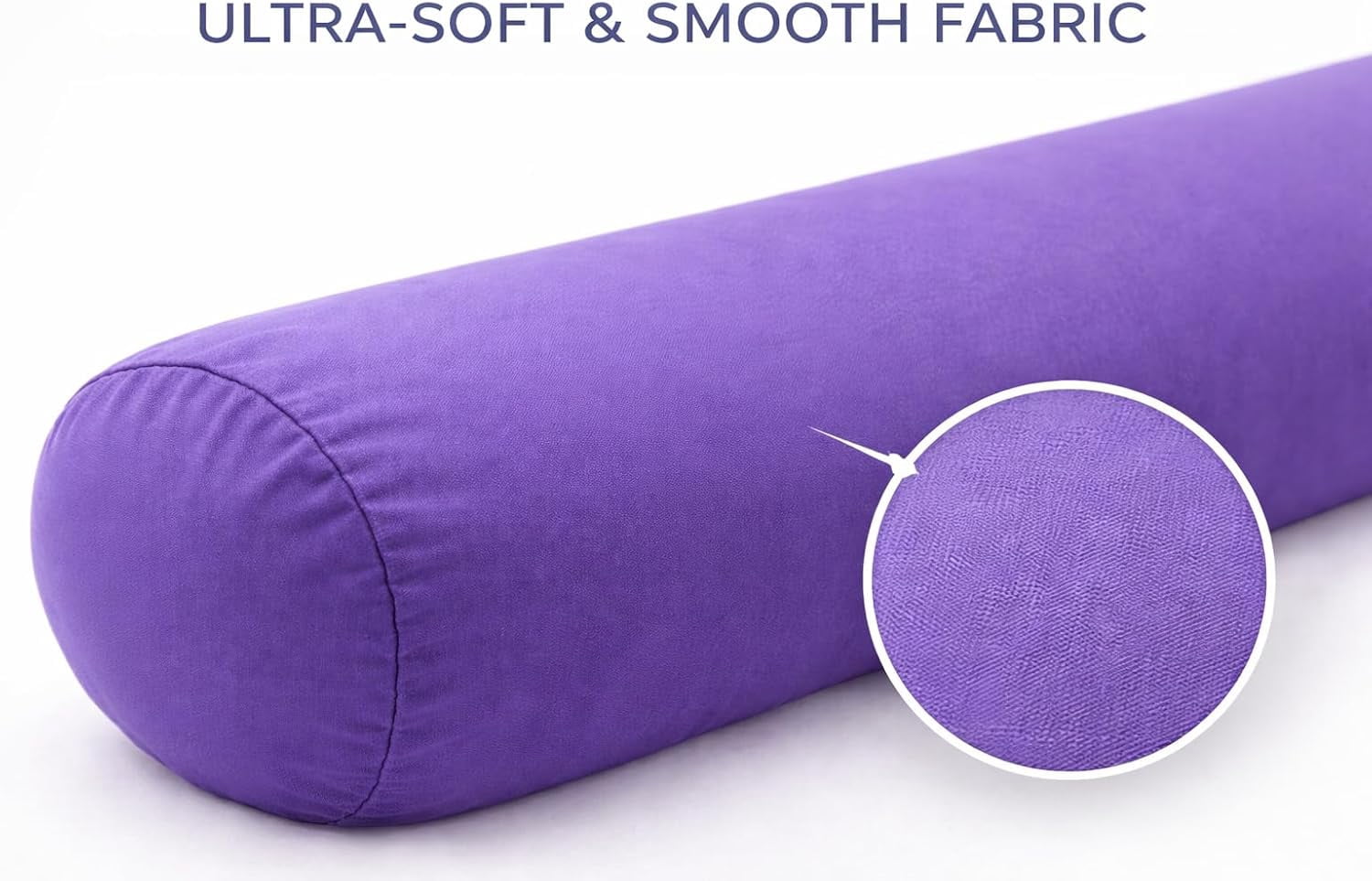 Mushy Pillows Compact Body Pillow – Moldable Microbead Support for Side Sleepers, 30" x 8"