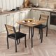 thumbnail image 2 of Juego de Comedor 3 Piezas para Espacios Pequeños | Mesa con 2 Sillas que se Guardan ABAJO, Tapizadas en PU | Ahorra Espacio Totalmente - Ideal para Departamentos clásico, 2 of 8