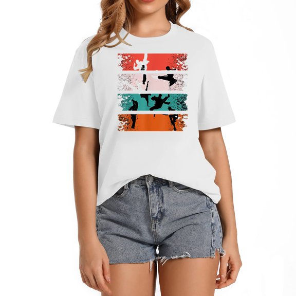 Capoeira Retro Vintage Capo Ginga Dance Fighting B Cute Women’s T-Shirt with Unique Graphic Print, Perfect for Any Occasion