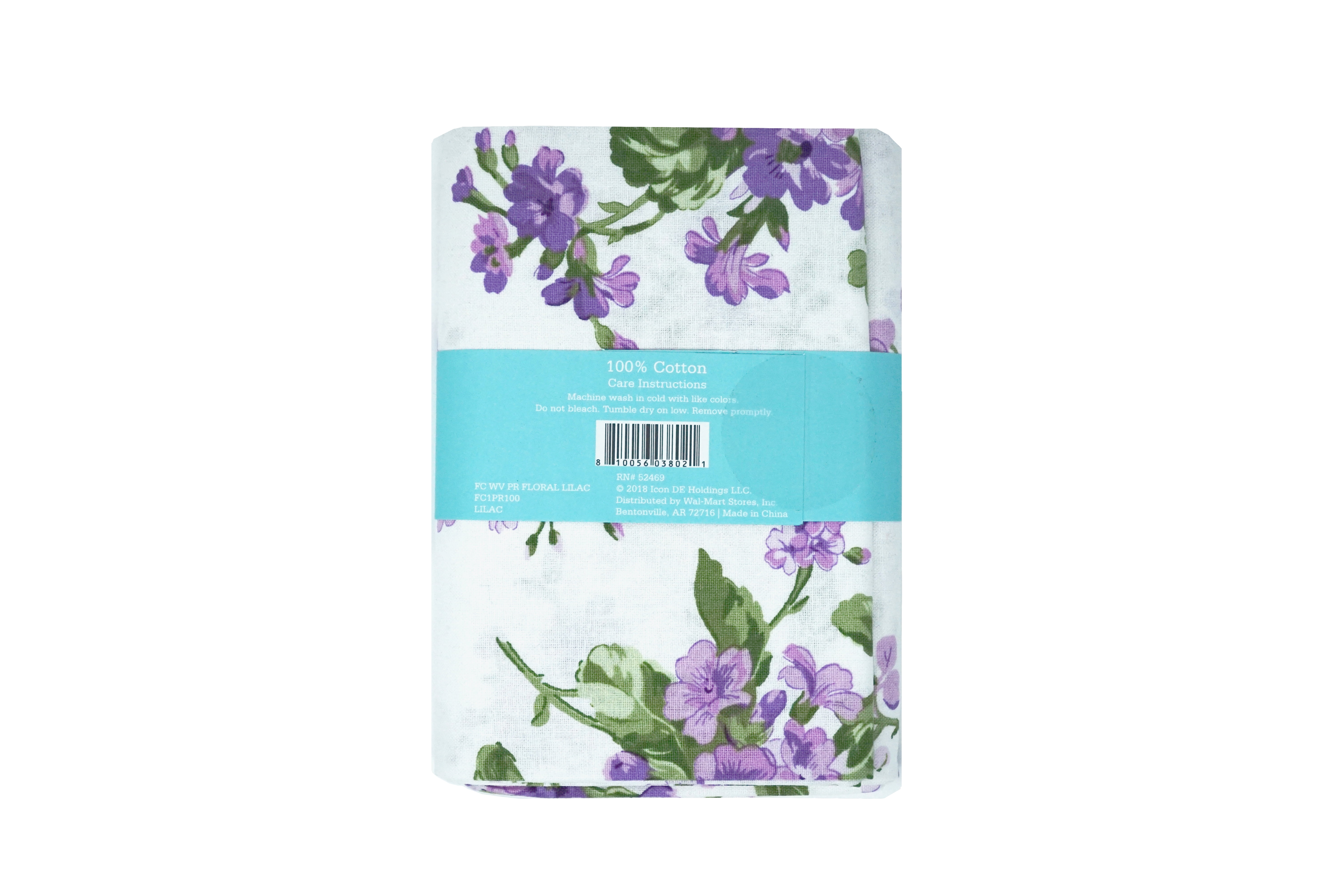 Waverly Inspirations 1 Yard Cut 100% Cotton Prints Fabric Floral White Green Purple 44" Wide for Quilting & Sewing