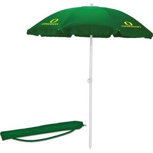 Picnic Time 822-00-121-474-0 Université d'Oregon Canards Impression Numérique Plage Parapluie&44; Chasseur Vert