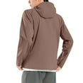 thumbnail image 5 of Afuyipoi Men's Long Sleeve Athletic Jackets,Lightweight UV-Blocking with Adjustable Drawcord Full-Length Front Zipper Thin Sun Clothing Coffee 3XL, 5 of 9