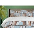 thumbnail image 4 of Ambesonne Rustic Duvet Cover Sets, Rusty Screw Wooden Style, 2-Queen, Brown White and Blue, 4 of 7