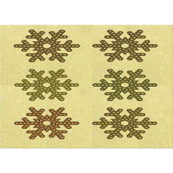 Ahgly Company Machine Washable Indoor Rectangle Transitional Dark Golden Rod Brown Area Rugs, 8' x 10'