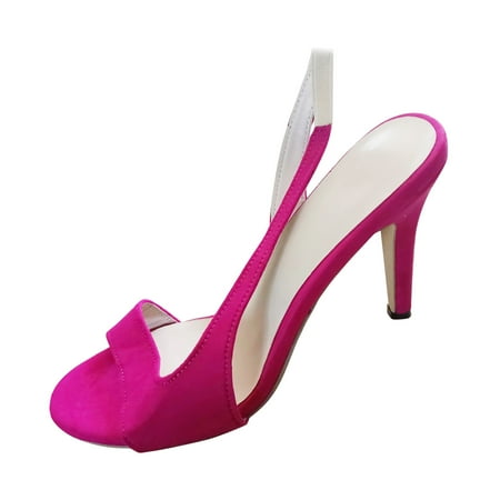 

YUHAOTIN High Heels Closed Toe Spring New Large Size Shoes Simple Style Wide Strip Back Trip with Fine Heel High Heels Sandals Women High Heel Boots Barefoot Sandals Women Jewelry Gold