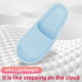thumbnail image 3 of Light Blue Sandals for Women and Men,Non-Slip Bathroom Shower Sandals,Soft and Thick Sole Cloud Slippers, 3 of 8