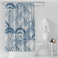 thumbnail image 2 of 72" x 72" Nautical Coastal Shower Curtain Seashell Coral Beach Bathroom Set Ocean Themed Underwater Marine Decoration Decor with 12 Hooks, 2 of 4