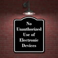 thumbnail image 2 of No Unauthorized Use of Electronic Devices BLACK Aluminium Composite Sign 8.5''x10'', 2 of 9