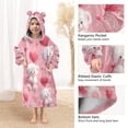 thumbnail image 4 of BZSMCE Wearable Blanket Hoodie Fashion Teddy Bear Love Blush Home Wear, 4 of 7
