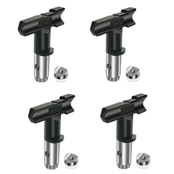 BE-TOOL Airless Paint Sprayer Accessories, Tungsten Steel Reversible Spraying Nozzle Accessories for Paint Gun, Painter Housing Renovation (Set A)