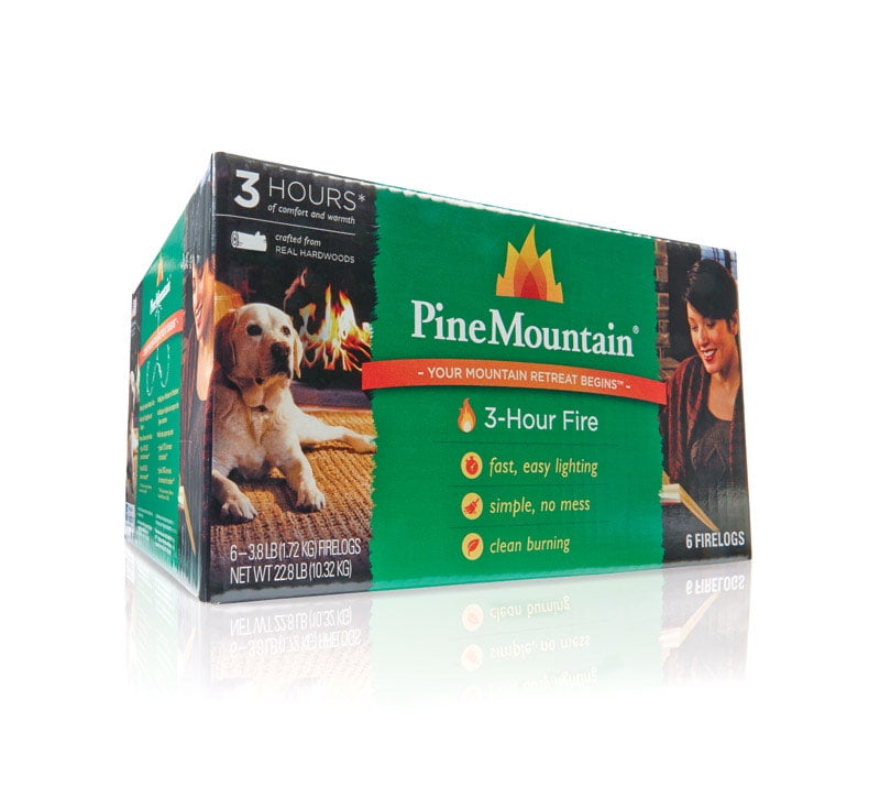 Pine Mountain 6 Pack 3 Hour Firelogs Easy Lighting Walmart Com