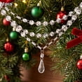 thumbnail image 5 of Acrylic Christmas Tree Ornament Decor 3-Layer Crystal Bead Garland, 19.7in Lightweight Hanging Swag with Snowflakes Ice Cones, Draping Decoration for Tree Mantel Fireplace, 5 of 6