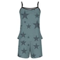 thumbnail image 5 of Sexy Pijama Conjunto para las Mujeres Gradiente Eslinga sin Mangas Tanque Empalme Pantalones Cortos Casual Pijamas Conjunto, Poliéster, 5 of 5