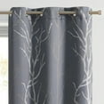 thumbnail image 3 of VCNY Home Kingdom Grey Branch Grommet Blackout Curtain, 40" x 95", 3 of 5