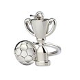 thumbnail image 2 of Xinyolin Football Keychain Three-dimensional Exquisite Workmanship Electroplating Football Fans Accessory Metal Texture Decorate Polishing Country Soccer Club Fans Key Chain for Men, 2 of 8