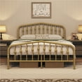 thumbnail image 4 of Yaheetech Metal Bed with Arched Headboard and Footboard, Antique Gold, Queen, 4 of 7