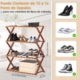 thumbnail image 2 of Zapatera Plegable, No Requiere instalación, Organizador Zapatos de instalación Libre de 4 Capas, zapatera Organizador,12-16 Pares de Zapatos,zapatera para Dormitorio, Puerta, Sala de Estar, 2 of 6