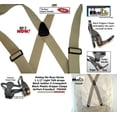 thumbnail image 3 of HoldUp Brand No-buzz Airport Friendly TAN Suspenders in X-Back style and USA Patented Gripper Clasps, 3 of 4