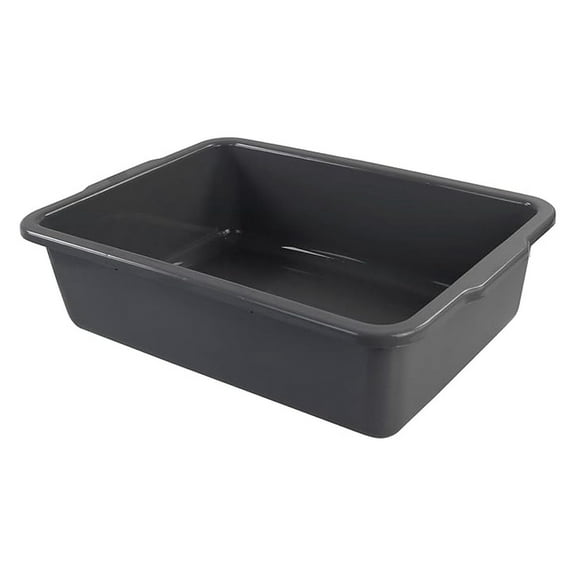 Bus Tub 3-Pack, 32L Utility Boxes - Large Grey Plastic Bus Tubs for Restaurant, Hotel, Home, School - Food Grade BPA Free Storage Containers