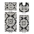 thumbnail image 6 of Better Trends 4 Piece Bathroom Rug Set 100% Cotton Extra Soft Tufted Bath Rug Water Absorbent Non-Slip Bath Mat Machine Washable (Charcol) Medallion Collection, 6 of 8