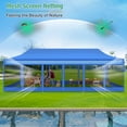 thumbnail image 3 of HOTEEL 10x30 Heavy Duty Canopy Tent, Pop up Canopies with Netting Screened ,Waterproof Ez up Canopy with Sidewalls, Outdoor Instant Party Tent for Backyard,Blue, 3 of 7